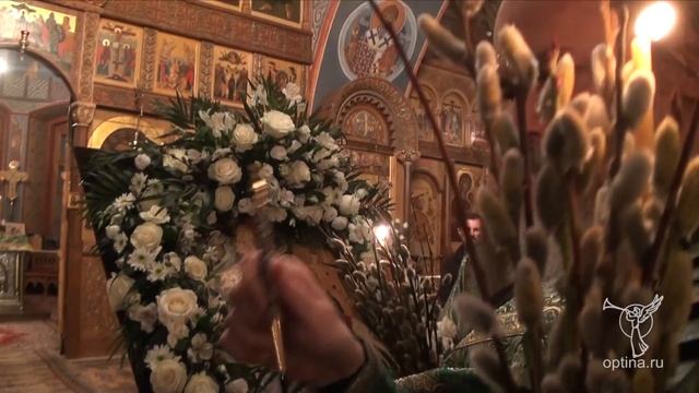 Вербное Воскресенье в Оптиной пустыни 2015 г. смотреть онлайн