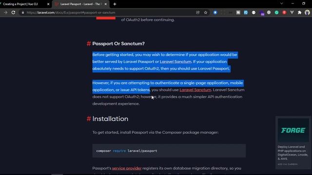 #1 Laravel Passport & Vue3 Project installation
