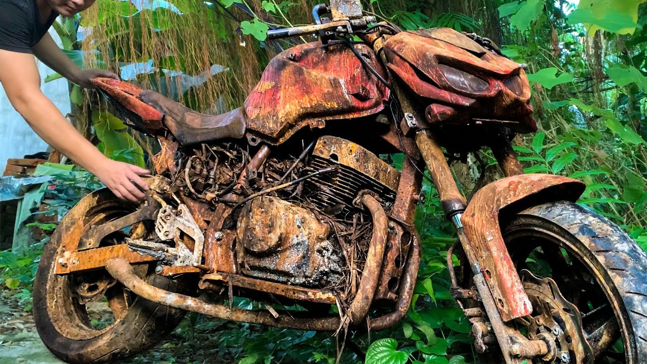 Полная реставрация старых мотоциклов up KAWASAKI 4K - 1ЖЖ