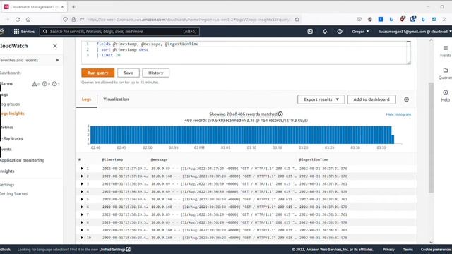 AWS CloudWatch Logs Insights: using search, filter, parse and sort operations. смотреть онлайн