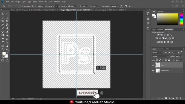 Neon Logo Mockup Download FREE PSD  Neon Text  Photoshop Tutorials  FreeDez Studio