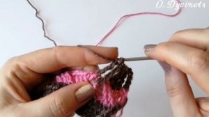 Вы пробовали вязать такой узор крючком? Двухцветный узор, уроки для новичков и не только!