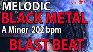 Melodic Black Metal Backing Track in A Minor (Blast Beat) 202bpm