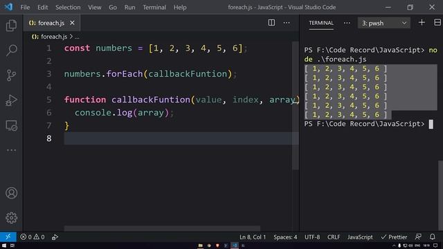 JavaScript forEach() Array function | JS Buffer