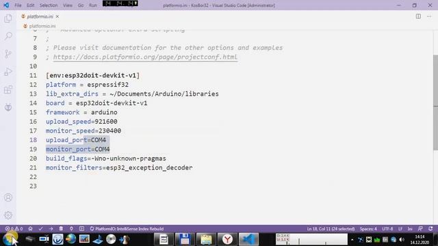Установка PlatformIO для ESP32, прошивка и проверка цветомузыки за 7 минут смотреть онлайн