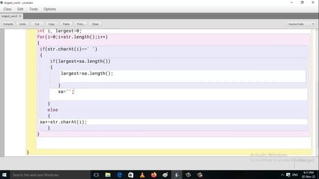 longest word in string Java || Program to enter a string and display the longest word Present in i смотреть онлайн