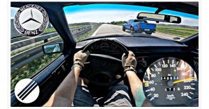 1994 Mercedes-Benz W124 E220 T-Model TOP SPEED DRIVE ON GERMAN AUTOBAHN?