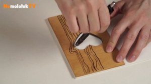 113. Деревянная открытка лобзиком и выжигателем