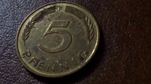 Монета 5 PFENNIG Германия 1993 Обзор и цена монеты сегодня