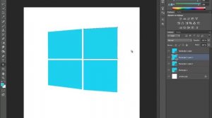 How to creat Windows 8.1  logo with Photoshop cs6