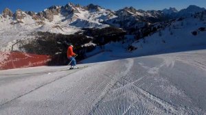 SKI CARVING SKIING FREESKIING 2022  PASSO SAN PELLEGRINO HEAD SKI  Slope 3,5 km LA VOLATA