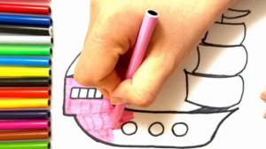 КАК НАРИСОВАТЬ БОЛЬШОЙ КОРАБЛЬ