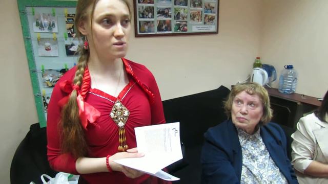 Екатерина Громова в  Совете Ветеранов на Празднике Пасхи.