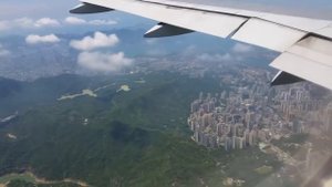 Посадка Boeing 777-200 Cathay Pacific в Гонконге Рейс Тайбэй - Гонконг