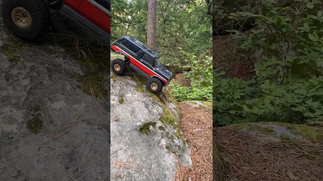 6 years old pilot crawling like a pro. Trx4 old bronco no bumper.