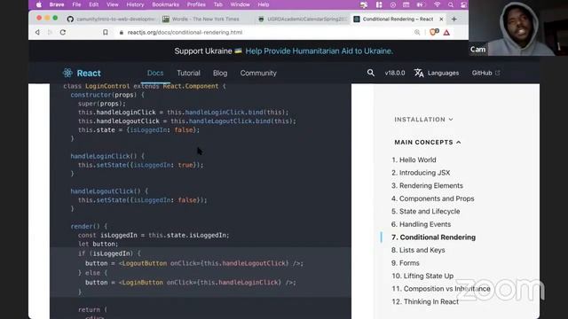 Conditional Rendering in React смотреть онлайн