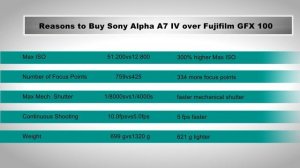 Fujifilm GFX 100 vs Sony A7 IV Comparison