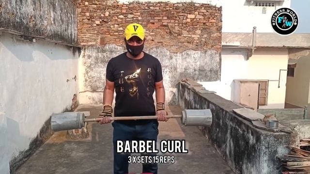 SUPER | BEGINNER |  BEST | BUILD  | BIGGER BICEP | &  | TRICEPS EXTENSION | WORKOUT-AT- HOME смотреть онлайн