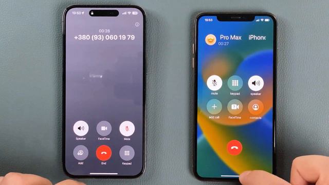 iPhone 15 Pro Max vs iPhone XS Max Outgoing & Incoming Calls (iOS 17 vs iOS 16) New Rington Apple смотреть онлайн