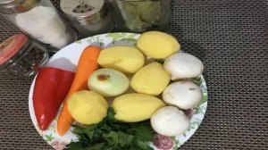 Овощной суп на курином бульоне