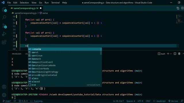 Data Structure And Algorithms #13 Convert Complexity o(n2 to n) [Problem Solving] in Javascript