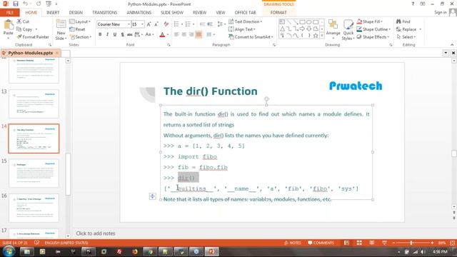 Standard Modules in Python | Dir functions in Python | Python Training | Prwatech