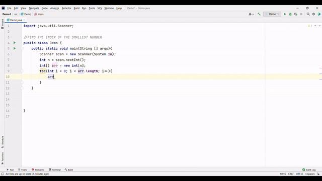 INDEX OF THE SMALLEST NUMBER IN AN ARRAY JAVA PROGRAMMING NO SOUND COPY CODE смотреть онлайн