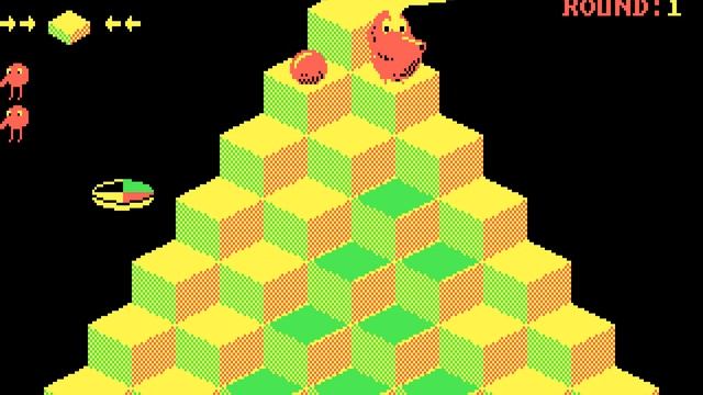 Qbert gameplay PC Game 1984