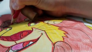 Раскраска король лев Муфаса и Симба