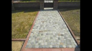 Брусчатка из натурального камня.