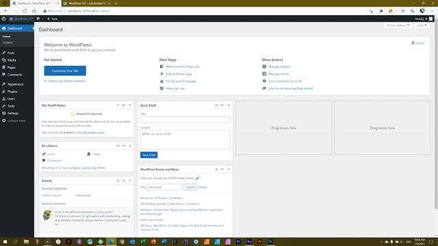 Admin Panel, Backend vs Frontend, Website Components—WordPress 101, Lesson 04 (2021 Edition)