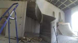 Изготовление бетонной лестницы с ограждением