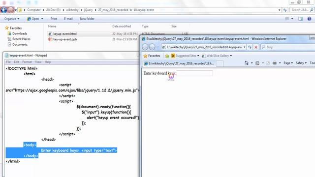 Jquery key up event | Jquery Keyup | JQuery | Keyup event | JQuery Keyup Event Enter | Wikitechy.co смотреть онлайн