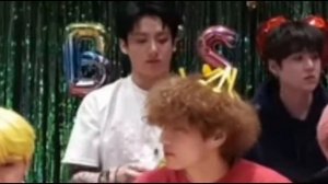 Tae's hair & Jungkook's forks  [ BTS Butter Vlive Taekook moment ]