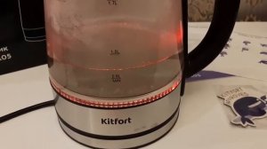 Обзор  на электрический чайник KITFORT КТ 6105 1 видео
