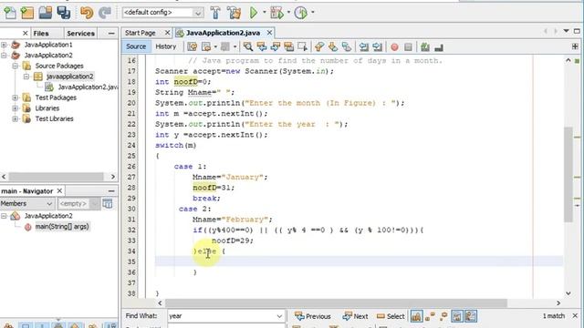 Java program to find the number of days in a month смотреть онлайн