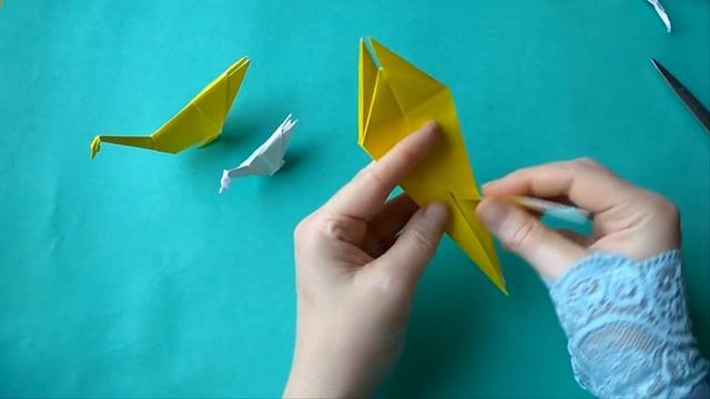 Гусь из бумаги,как сделать гуся  оригами #оригамибум