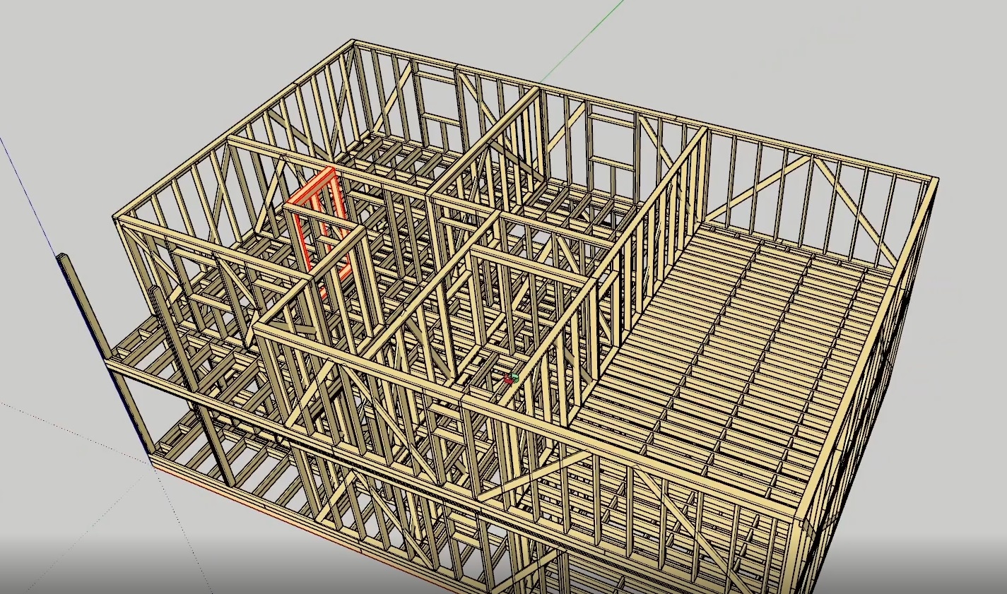 Sketchup проекты каркасных домов