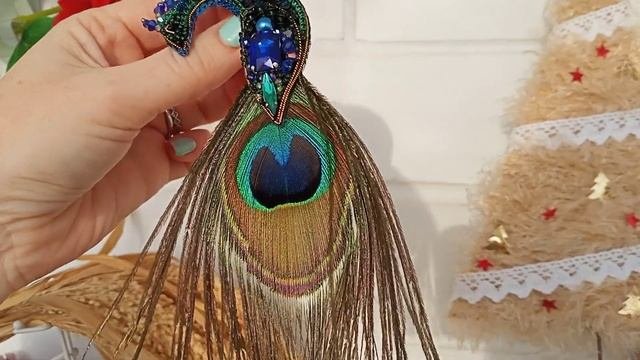 Павлин брошь от Йошкины брошки