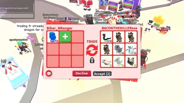 TRADING MEGA BLUE DOG ROBLOX ADOPT ME смотреть онлайн