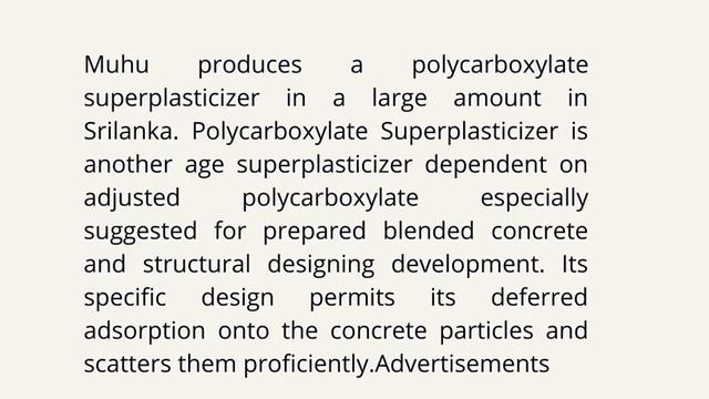 Polycarboxylate Superplasticizer -MUHU Products смотреть онлайн