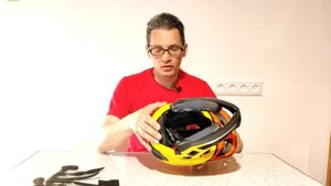 Примерка детского велосипедного шлема с защитой подбородка, велошлем с защитой челюсти с алиэкспрес