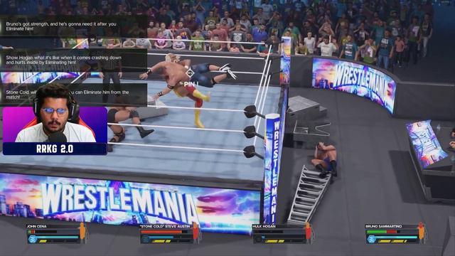 John Cena vs Steve Austin vs Hulk vs Bruno Sammartino - WWE 2K23 John Cena Showcase Gameplay