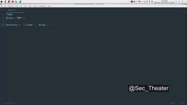 Become A Superman In PHP 5.6 & 7 Basics : #32 String Operators