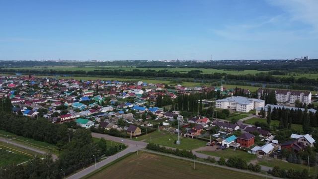 Алексеевка, Уфимский район. Аэросъемка с дрона 4К. 2022