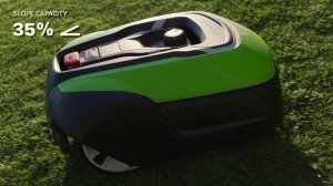 Greenworks Optimow – робот-газонокосилка в действии