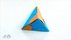 Двухцветный Тетраэдр | Простые поделки для детей из бумаги своими руками | DIY