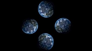 Видео для 3D голограммы - Планета Земля крутится  - YOG - 2