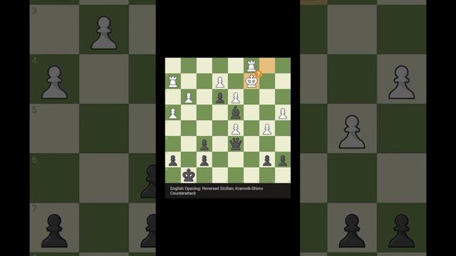 king spawn opening: reverse sicilian, kramnik-shirov counterattack #chesscom  #chessgame #chesstime
