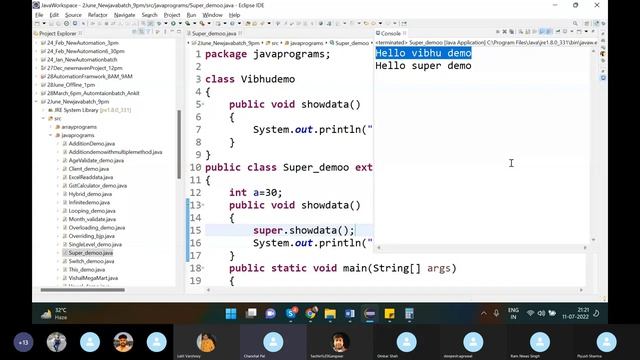Super Keyword in Java | Software Testing Online Classes смотреть онлайн
